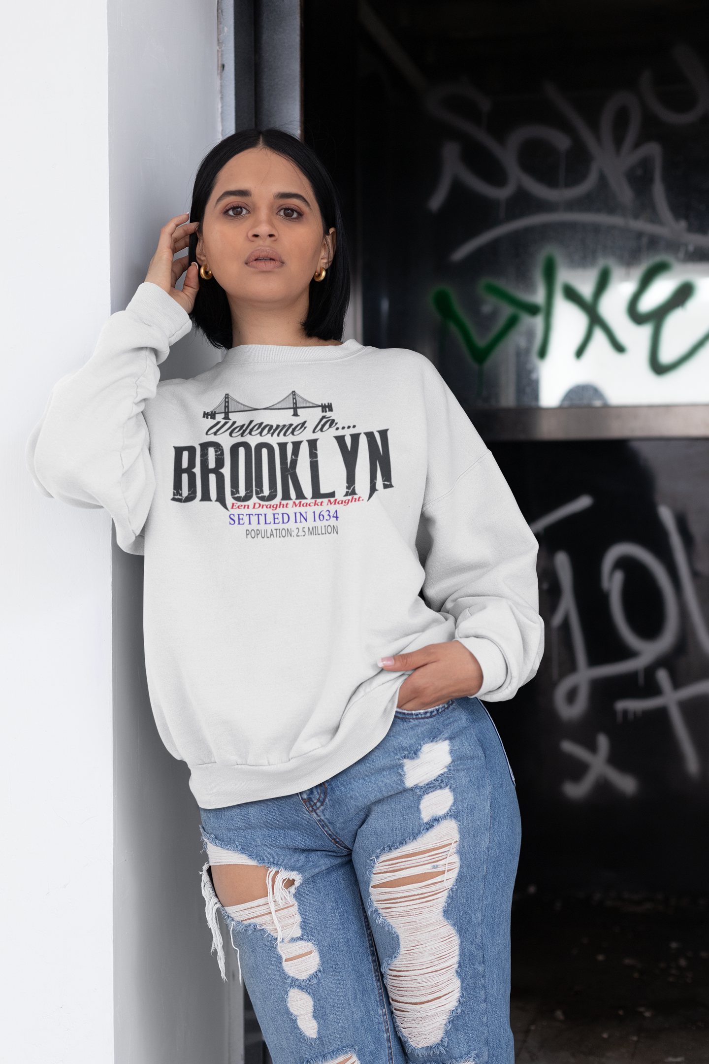 Brooklyn unisex heavy blend crewneck sweatshirt